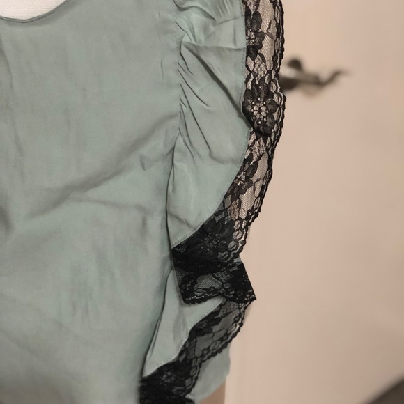 Zara Basic Collection ruffles black lace SZ M - Picture 5 of 5